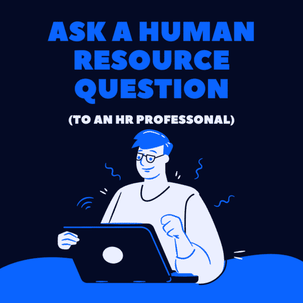 Blue and White Illustrative ask a human resource question